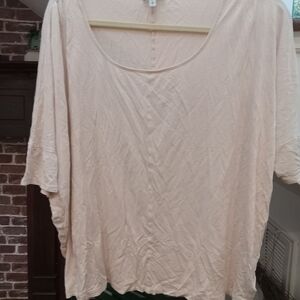 Express Women's Blush Pink Scoop Neck Blouse